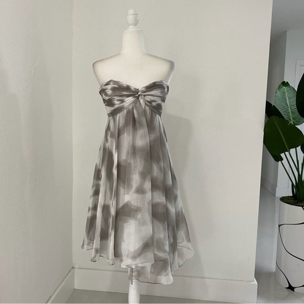 Halston Heritage Strapless Ruffled Sweetheart Dre… - image 3